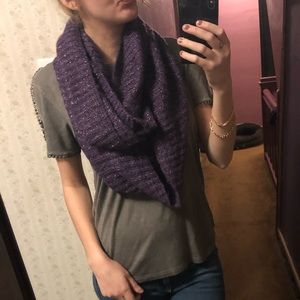 Purple Knit Scarf